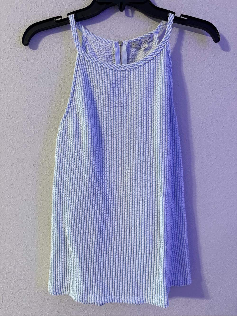 Light Blue Textured Halter Camisole
